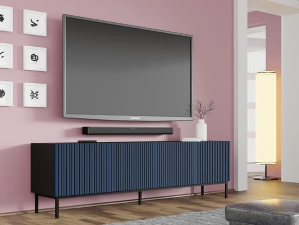 FURNLUX TV-TELINE RAVENNA F MUSTA & SININEN 200CM