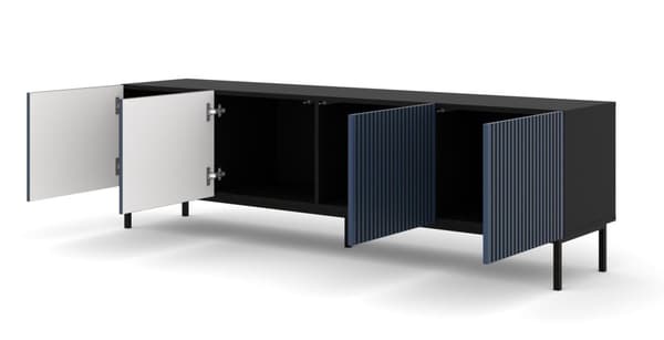 FURNLUX TV-TELINE RAVENNA F MUSTA & SININEN 200CM