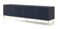 Miniatyrbild 1 av 7: FURNLUX TV-BÄNK RAVENNA F SVART & BLÅ & GULD 200CM