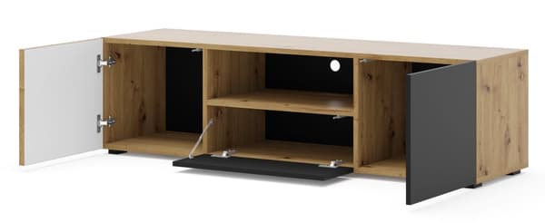 FURNLUX TV-BÄNK AURIS EK LJUS & SVART 150CM