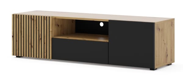 FURNLUX TV-BÄNK AURIS EK LJUS & SVART 150CM