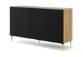 Miniatyrbillede 1 af 4: FURNLUX SKÆNK RAVENNA B BEIGE & SORT & GULD 150CM