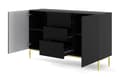 Pikkukuva 2 / 4: FURNLUX LIPASTO RAVENNA B MUSTA & KULTA 150CM