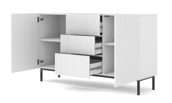 FURNLUX SIVUPÖYTÄ RAVENNA B VALKOINEN & MUSTA 150CM