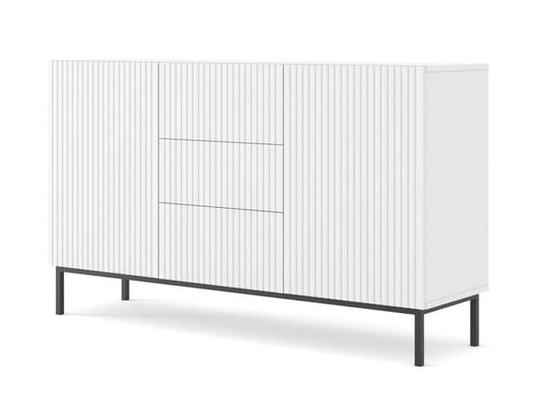 FURNLUX SKÆNK RAVENNA B HVID & SORT 150CM