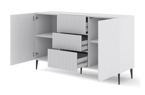 FURNLUX SIVUPÖYTÄ RAVENNA B VALKOINEN & MUSTA 150CM