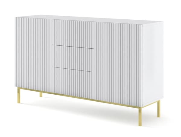 FURNLUX SKÆNK RAVENNA B HVID & GULD 150CM
