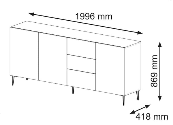 FURNLUX LIPASTO RAVENNA B BEIGE & MUSTA 200CM
