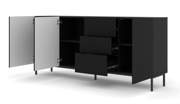 FURNLUX SKÄNK RAVENNA B SVART 200CM