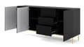 Pikkukuva 2 / 4: FURNLUX LIPASTO RAVENNA B MUSTA & KULTA 200CM