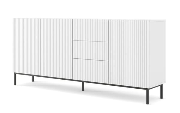 FURNLUX SKÆNK RAVENNA B HVID & SORT 200CM