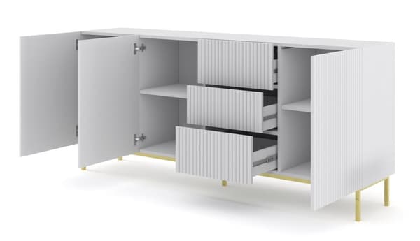 FURNLUX LIPASTO RAVENNA B VALKOINEN & KULTA 200CM