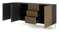 Pikkukuva 2 / 3: FURNLUX LIPASTO RAVENNA F MUSTA & BEIGE & KULTA 200CM