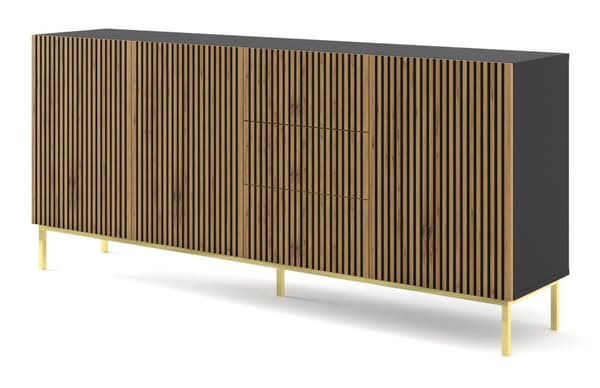 FURNLUX LIPASTO RAVENNA F MUSTA & BEIGE & KULTA 200CM