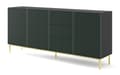 Miniatyrbild 1 av 5: FURNLUX SIDEBOARD RAVENNA F SVART & MÖRKGRÖN & GULD 200CM