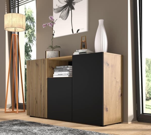 FURNLUX SIVUPÖYTÄ AURIS BEIGE & MUSTA 135CM