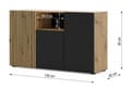 Pikkukuva 7 / 7: FURNLUX SIVUPÖYTÄ AURIS BEIGE & MUSTA 135CM