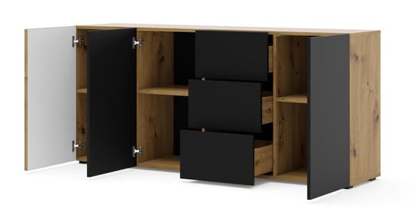 FURNLUX SIVUPÖYTÄ AURIS BEIGE & MUSTA 180CM