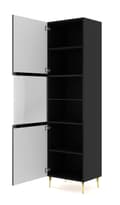 Pikkukuva 2 / 3: FURNLUX VITRIINI RAVENNA B MUSTA & KULTA 60CM