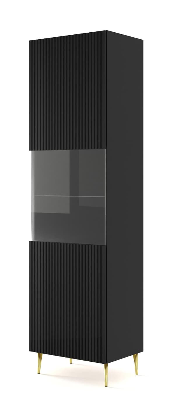 FURNLUX VITRIINI RAVENNA B MUSTA & KULTA 60CM