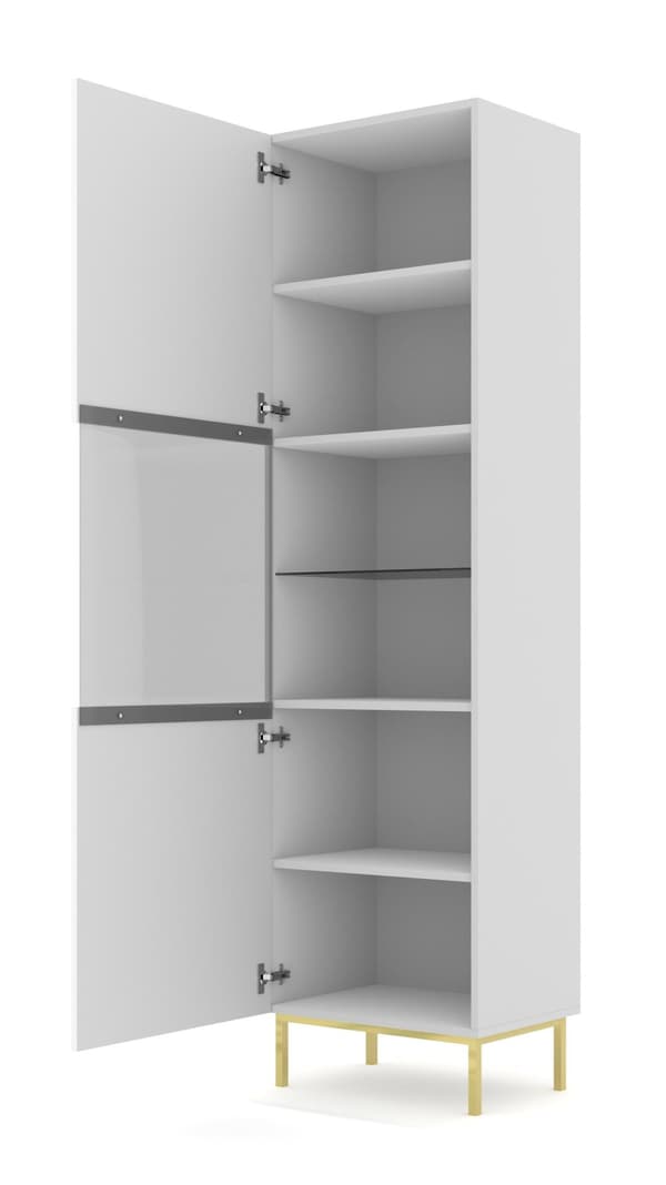 FURNLUX UDSTILLINGSVINDUE RAVENNA B HVID & GULD 60CM