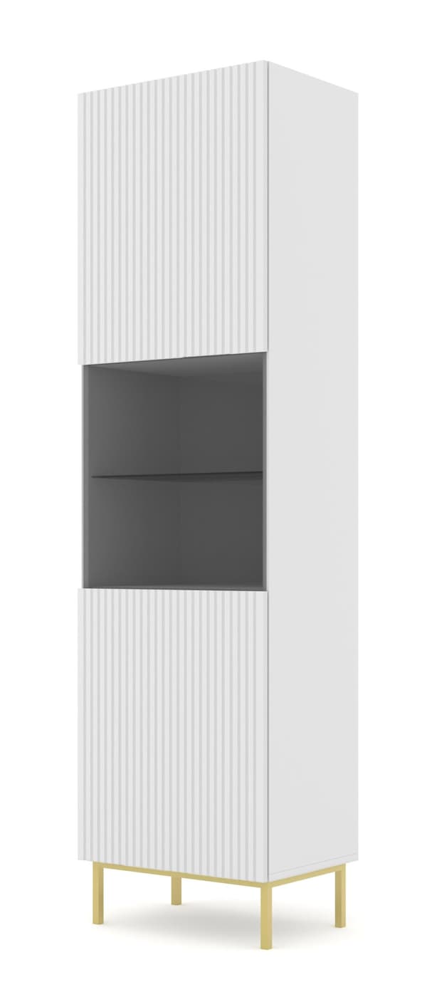 FURNLUX UDSTILLINGSVINDUE RAVENNA B HVID & GULD 60CM