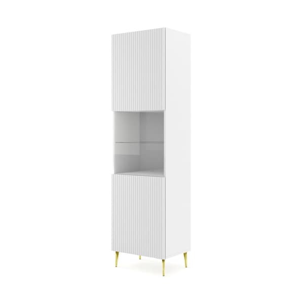 FURNLUX VITRIINI RAVENNA B VALKOINEN & KULTA 60CM