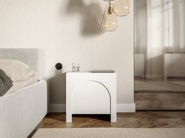 FURNLUX NATTDUKSBORD ARCO VIT 50CM
