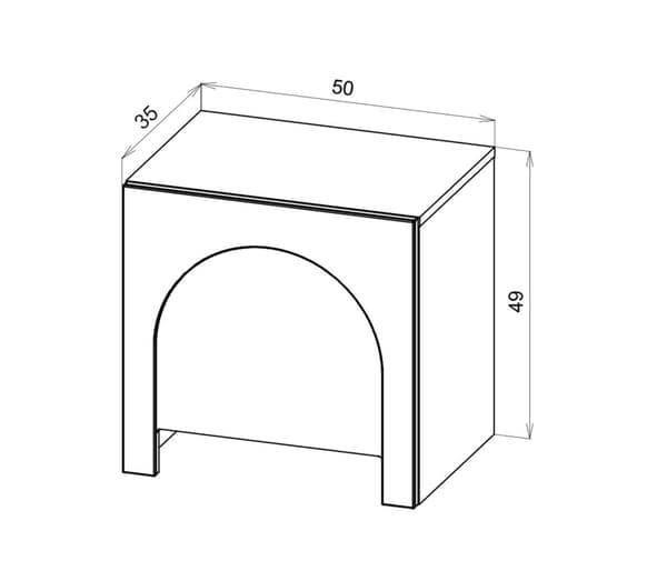 FURNLUX NATTDUKSBORD ARCO VIT 50CM