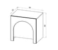 Miniatyrbillede 6 af 6: FURNLUX NATBORD ARCO HVID 50CM