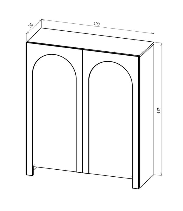 FURNLUX SKÄNK ARCO VIT 100CM
