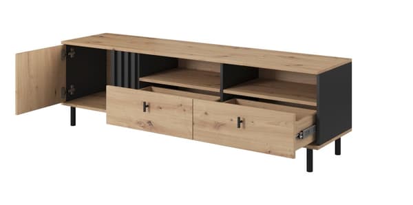 FURNLUX TV-BORD MADIS BEIGE & SORT 165CM