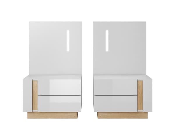 FURNLUX NATTDUKSBORD ARKAD VIT 60CM