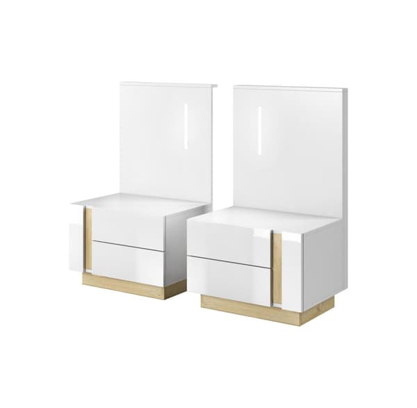 FURNLUX NATTDUKSBORD ARKAD VIT 60CM