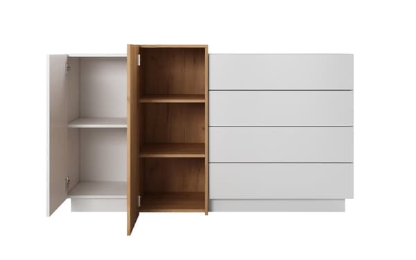FURNLUX SKÄNK 3D VIT & GULD 160CM