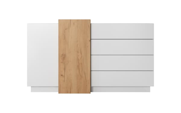 FURNLUX SKÄNK 3D VIT & GULD 160CM