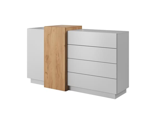 FURNLUX SKÄNK 3D VIT & GULD 160CM