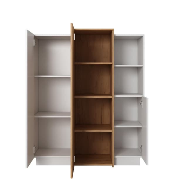 FURNLUX SKÄNK 3D VIT & GULD 110CM