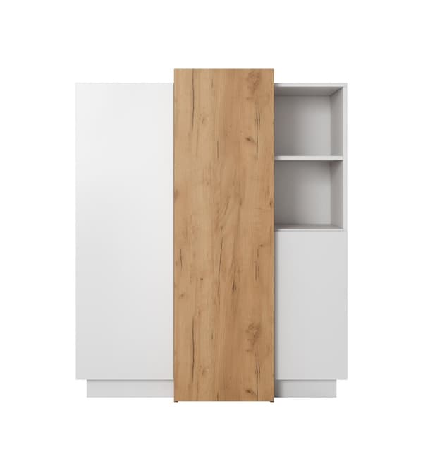 FURNLUX SKÄNK 3D VIT & GULD 110CM