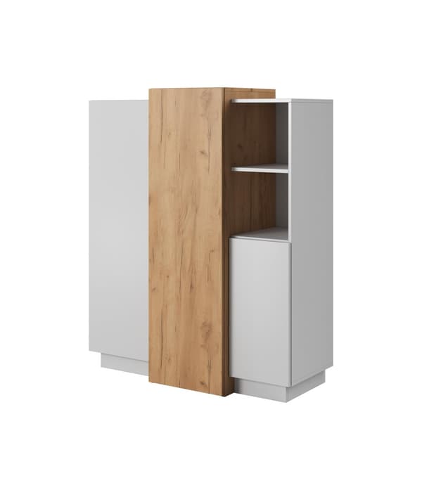 FURNLUX SKÄNK 3D VIT & GULD 110CM