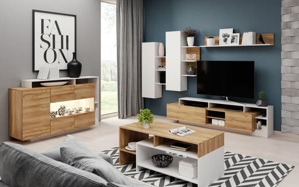 FURNLUX SKÄNK ALVA VIT 155CM