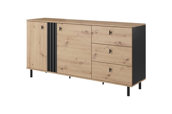 FURNLUX SKÄNK MADIS BEIGE & SVART 165CM