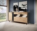 Miniatyrbillede 3 af 4: FURNLUX SKÆNK MADIS BEIGE & SORT 165CM
