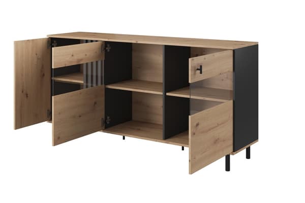 FURNLUX SKÆNK MADIS BEIGE & SORT 165CM