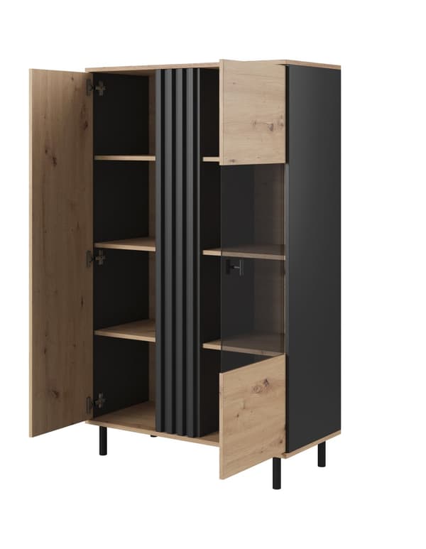 FURNLUX UDSTILLINGSVINDUE MADIS BEIGE & SORT 90CM