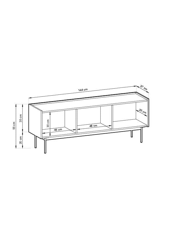 FURNLUX TV-STATIV FÄRG BEIGE 144CM