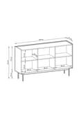 Miniatyrbillede 5 af 5: FURNLUX SKÆNK FARVE BEIGE 144CM