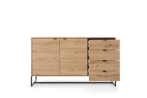 FURNLUX SKÄNK BÄRNSTEN EK LJUS 153CM