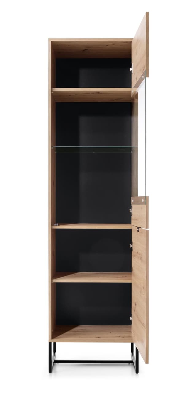 FURNLUX VITRINSKÅP BÄRNSTEN EK LJUS 53CM
