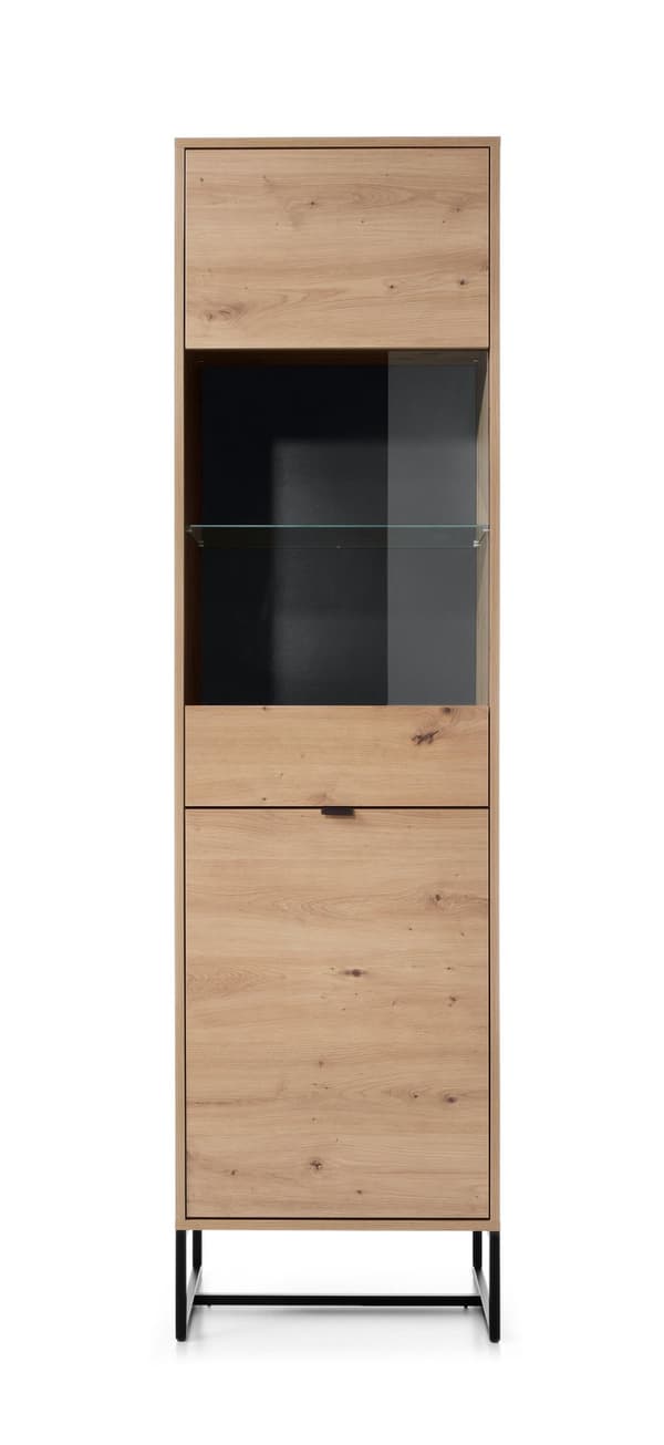 FURNLUX VITRINSKÅP BÄRNSTEN EK LJUS 53CM
